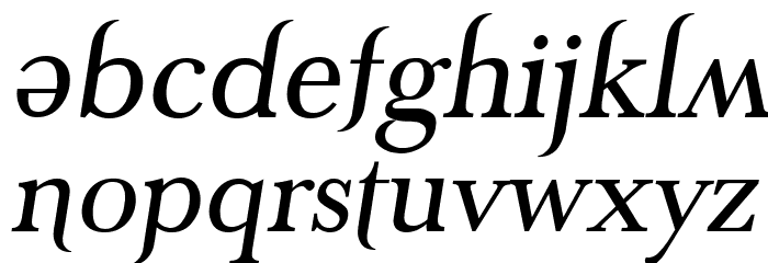 Denial Old Style Italic Font LOWERCASE