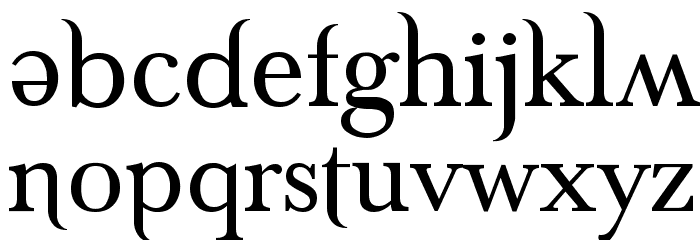 Denial Old Style Regular Font LOWERCASE