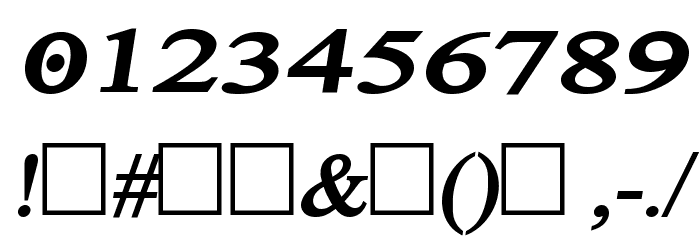Denial2RegularBoldItalics Font OTHER CHARS