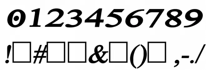 Denial2RegularBoldItalics Font OTHER CHARS