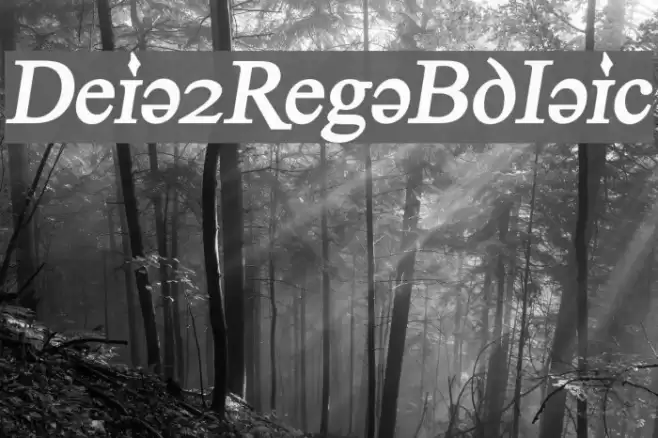 Denial2RegularBoldItalics Font examples