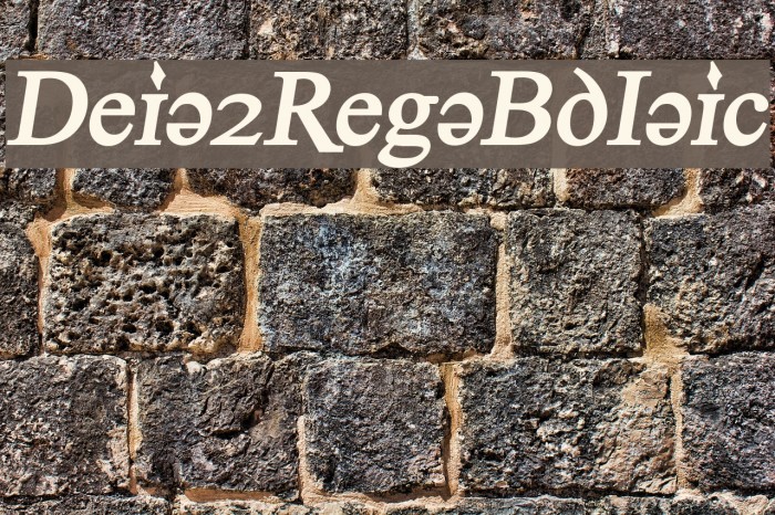 Denial2RegularBoldItalics Font examples