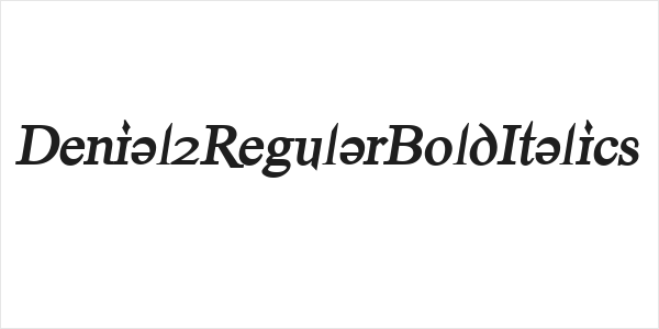 Denial2RegularBoldItalics Logo