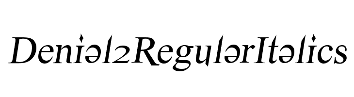 Denial2RegularItalics Font