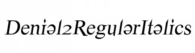 Denial2RegularItalics  Free Fonts Download
