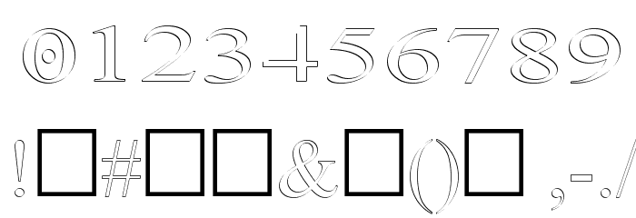 Denial2RegularOutline Font OTHER CHARS