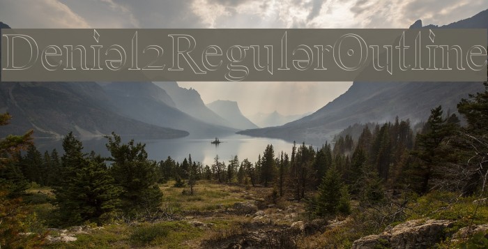 Denial2RegularOutline Font examples