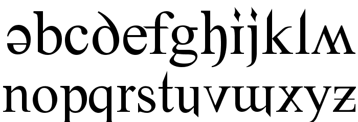 Denial2Regular Font LOWERCASE