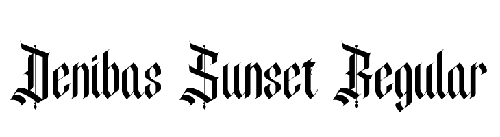 Denibas Sunset Regular  Frei Schriftart Herunterladen