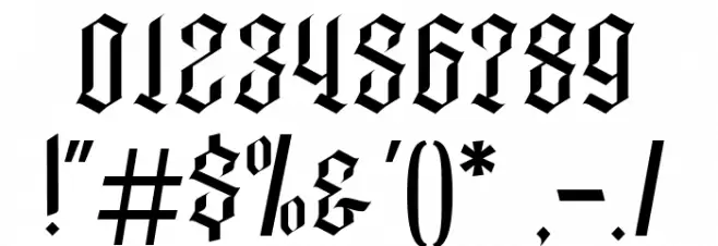 Denibas Sunset Regular Font OTHER CHARS