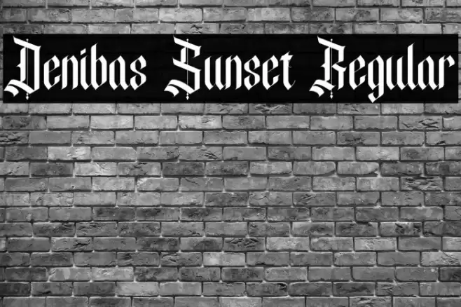 Denibas Sunset Regular Font examples