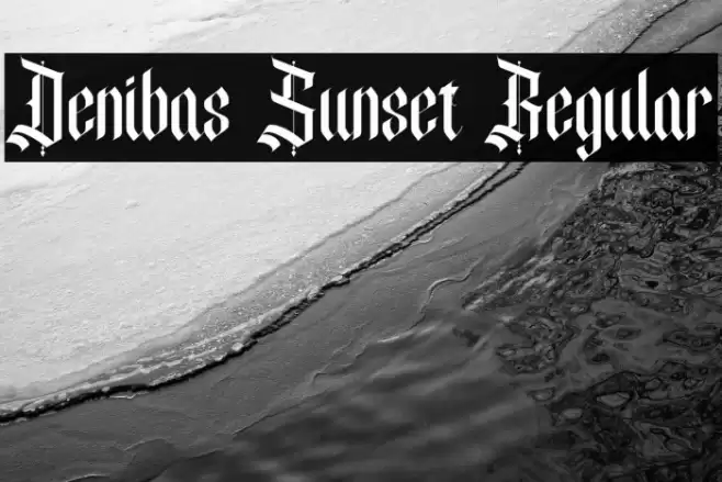 Denibas Sunset Regular Font examples