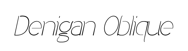 Denigan Oblique Font