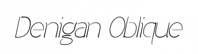 Denigan Oblique  font caratteri gratis