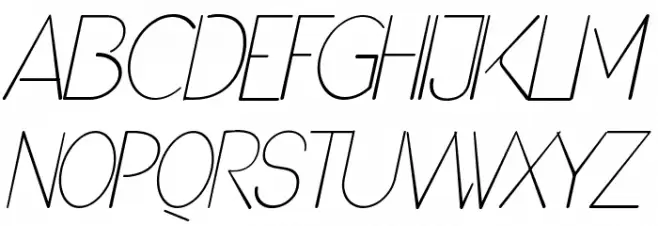 Denigan Oblique Schriftart Groß