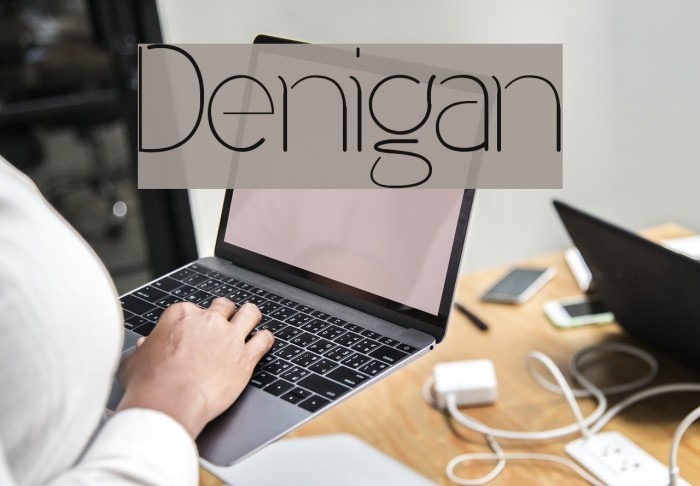 Denigan Font examples