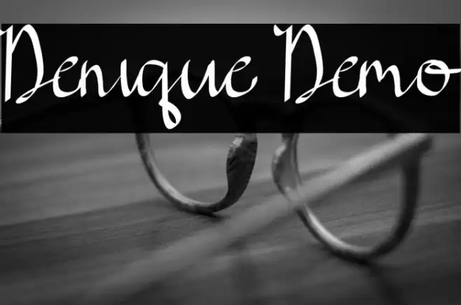 Denique Demo Font examples