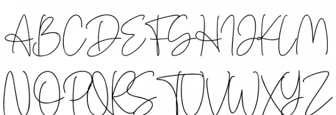 Denira Signature Font Litere mari