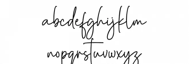 Denira Signature Caratteri MINUSCOLO