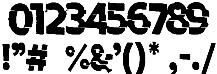 Deniro Glitch Font OTHER CHARS