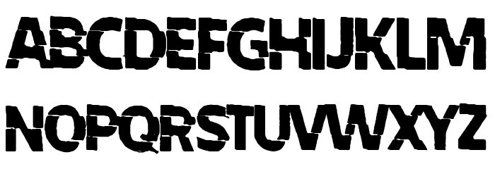 Deniro Glitch Font LOWERCASE