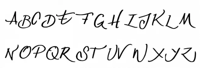Denishandwritting 字体 大写