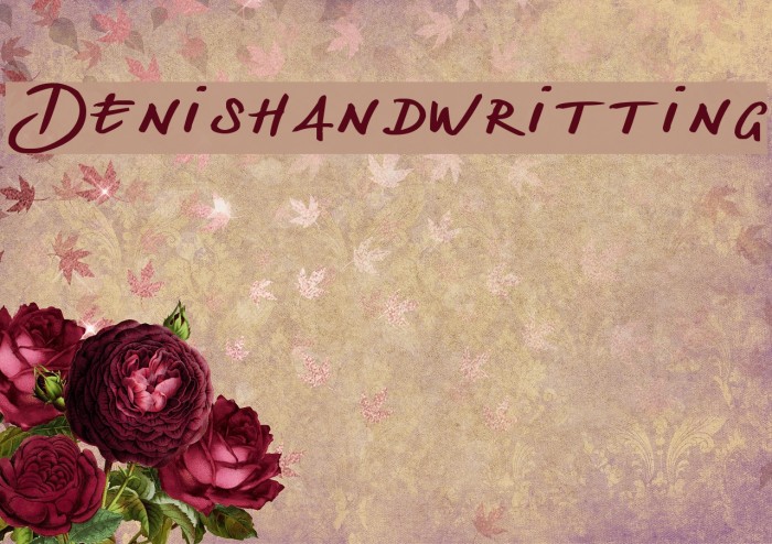 Denishandwritting لخطوط تنزيل examples