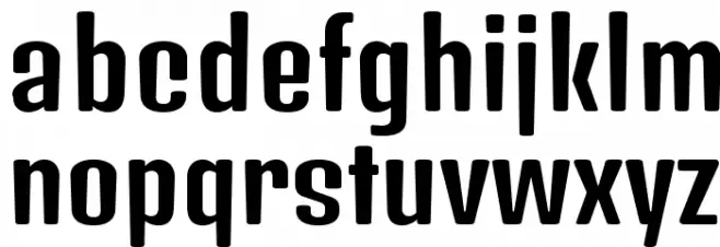 DenkOne-Regular Schriftart Kleinbuchstaben