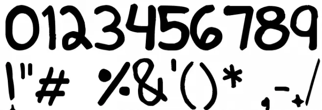 Denne Delica Font OTHER CHARS