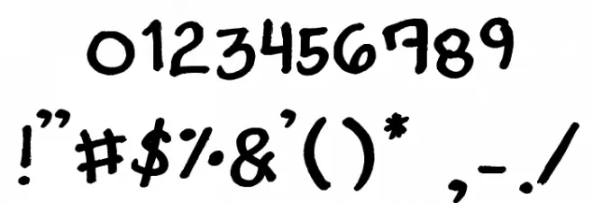 Denne Etude Font OTHER CHARS