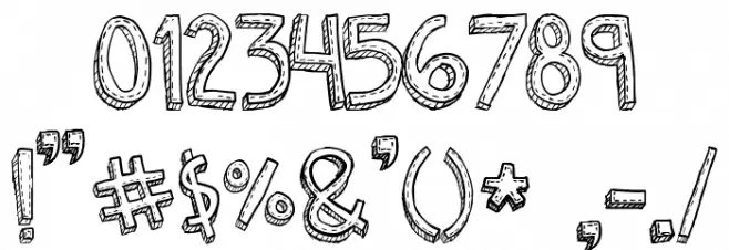 Denne Freakshow Font OTHER CHARS