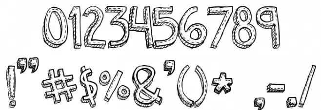 Denne Freakshow Font OTHER CHARS