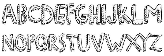 Denne Freakshow Font LOWERCASE