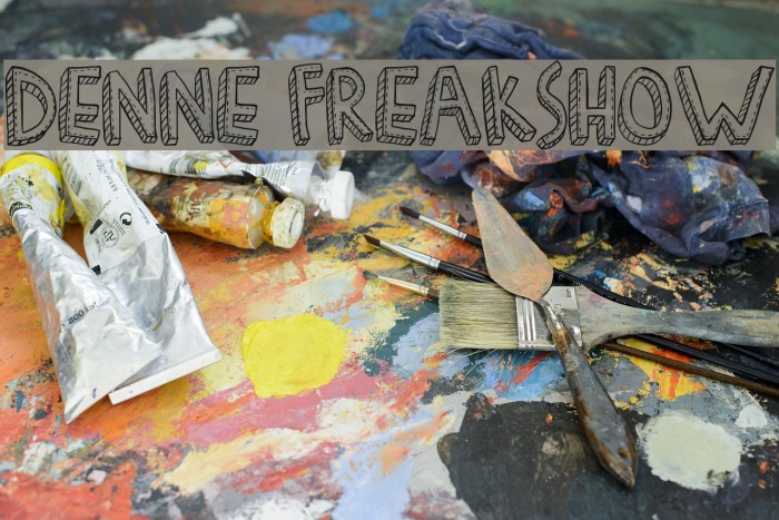 Denne Freakshow Font examples