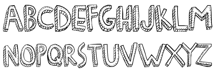 Denne Freakshow Font LOWERCASE
