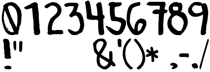 Denne Marker Font OTHER CHARS
