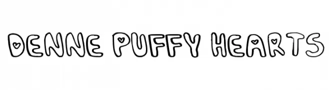 Denne Puffy-Hearts  لخطوط تنزيل