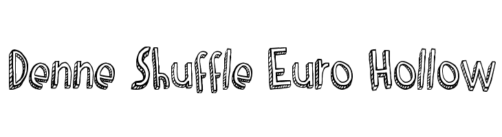 Denne Shuffle Euro Hollow Font