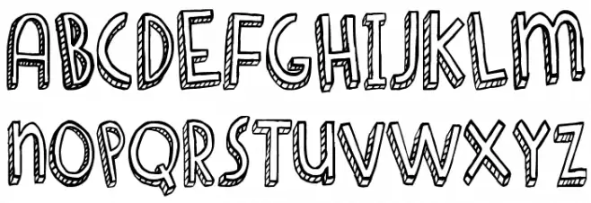 Denne Shuffle Euro Hollow Caratteri MAIUSCOLE