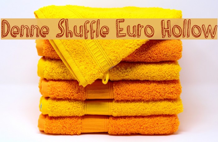 Denne Shuffle Euro Hollow Font examples