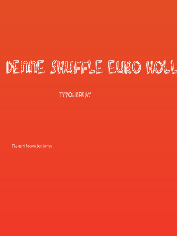 Denne Shuffle Euro Hollow Poster