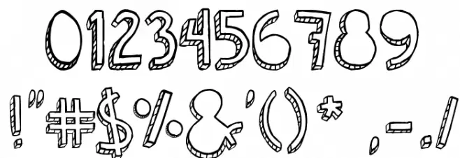 Denne Shuffle Font OTHER CHARS