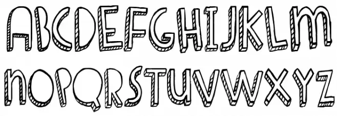 Denne Shuffle Fonte MAIÚSCULAS