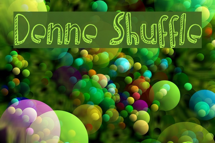 Denne Shuffle Font examples