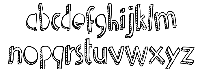 Denne Shuffle Font LOWERCASE