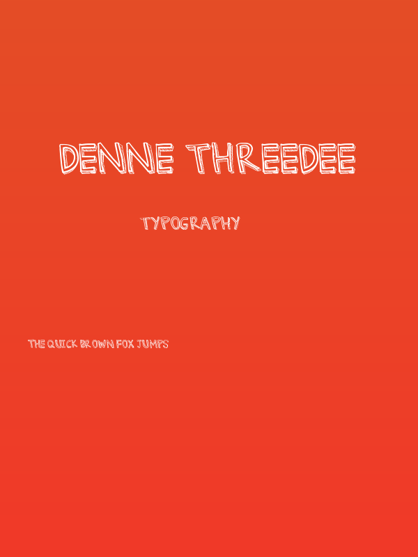 Denne Threedee Poster