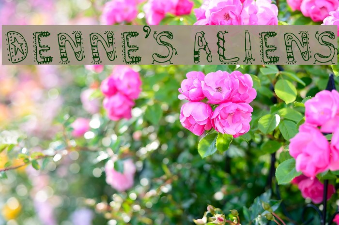 Denne's Aliens Font examples