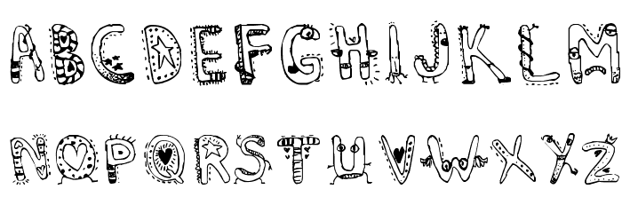 Denne's Aliens Font LOWERCASE
