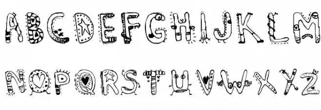 Denne's Aliens फ़ॉन्ट लोअरकेस