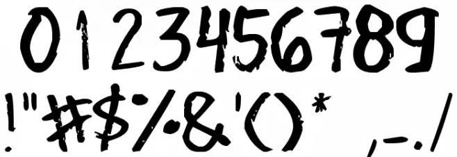 Denne's Old Handwriting Font OTHER CHARS